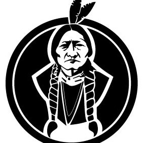 Sitting Bull American Native - vector #213041 gratis